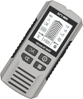 Metaaldetector wand met stud finder, LCD-display, 17,4 cm, zilver