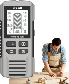 Metaaldetector wandscanner 17.4 cm zilver