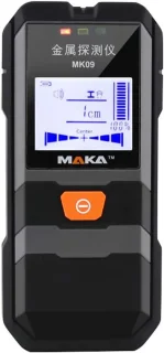 Metaaldetector Wandscanner 18x10x5 cm Zwart