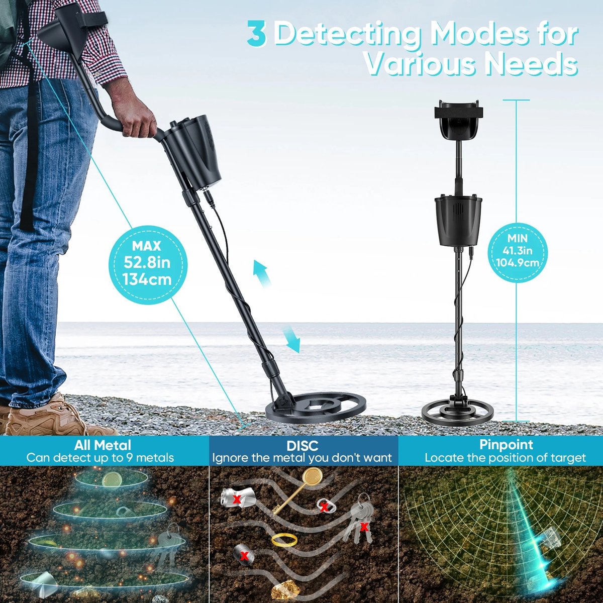 Wat vinden we goed aan de Metaaldetector Waterproof met Scherm en Verstelbare Wijzerweergave