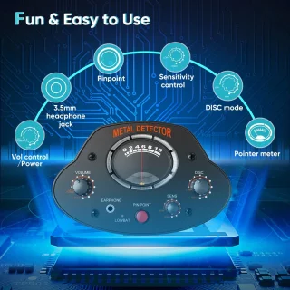 Metaaldetector Waterproof met Scherm en Verstelbare Wijzerweergave