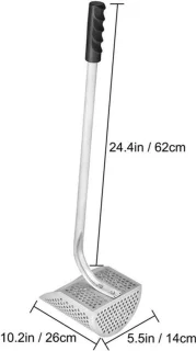 Metaaldetector - Zandschep met Roestvrijstalen Handvat - Testapparatuur voor Strandzoekopdrachten - 10 mm Ronde gat Stud Finder - Zilver