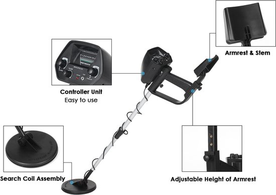 Metaaldetector Zwart Verstelbaar Waterdicht review