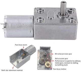 Microtype Wormwielreductormotor 24V DC