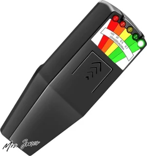 Mrs. Jones EMF-meter 5-LED Gaussmeter (zwart)