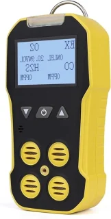 Multi gas detector - draagbaar - vier gasmeting - zwart