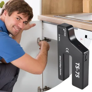 Muur scanner detector metaal hout 9.8 x 3.4 cm multicolor