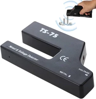 Muur scanner detector metaal hout 9.8 x 3.4 cm multicolor