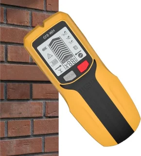 Muur scanner metaaldetector leidingzoeker 18,6 x 7,5 cm geel