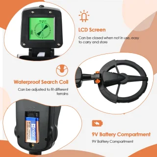 Novendo Goods Kinder Metaaldetector met accessoireset