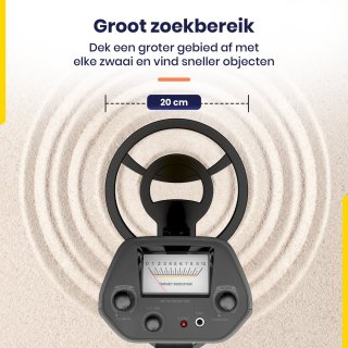 ODESSEY Explorer Metaaldetector Zwart Starterset