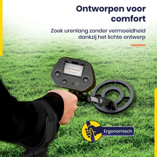 ODESSEY Metaaldetector Explorer Zwart met Pinpointer