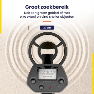 ODESSEY Metaaldetector Explorer Zwart met Pinpointer