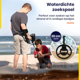 ODESSEY Metaaldetector Explorer Zwart met Pinpointer