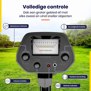 ODESSEY Metaaldetector Explorer Zwart met Pinpointer