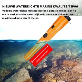 Pinpointer Metaaldetector Oranje Waterdicht