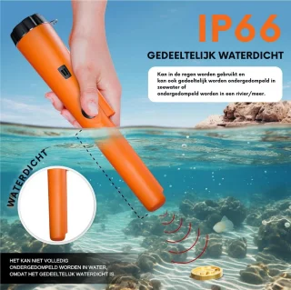 Pinpointer Metaaldetector Waterdicht Oranje