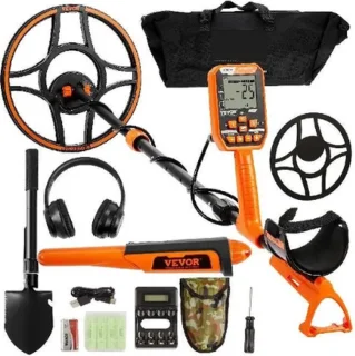 Professionele Metaaldetector 12 Inch Oplaadbaar Waterdicht LCD-scherm Verstelbare Handgreep