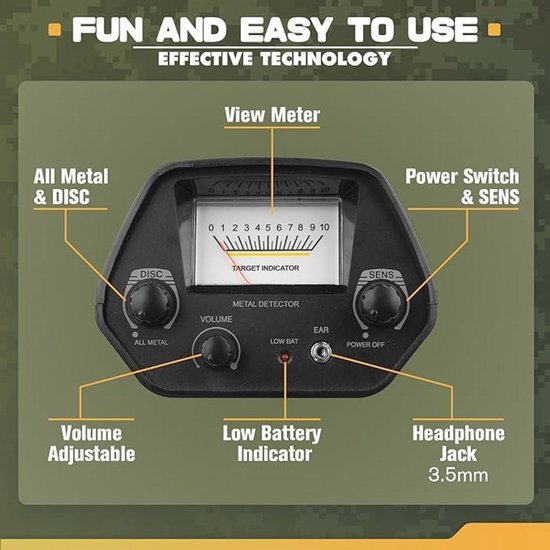 Professionele metaaldetector met waterdichte spoel voor volwassenen en kinderen review