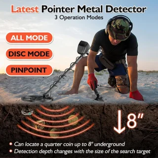Professionele metaaldetector voor volwassenen en pinpointer voor kinderen