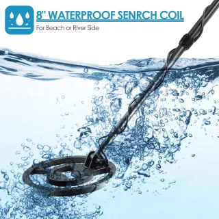 Professionele Waterdichte Metaaldetector met LCD-display