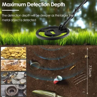 Professionele Waterdichte Metaaldetector met LCD-display