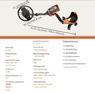 QPFO® Professionele Metaaldetector