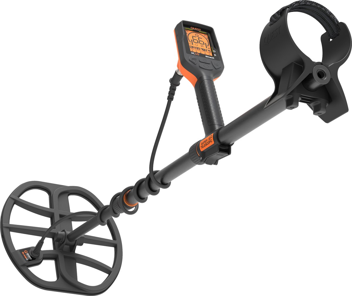 De Quest X10 IDmaxX metaaldetector in één oogopslag