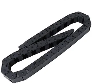 R38 Kabel-sleepketting Brugtype Open 18x25mm Nylon Zwart 1m