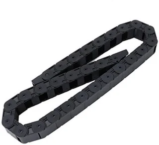 R38 Kabel-sleepketting Open Brugtype 18x25mm Nylon Zwart 1m