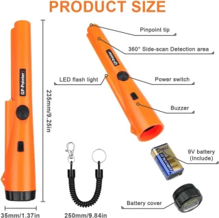 RFWR® Draagbare Metaaldetector