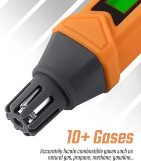 SHOP YOLO gasdetector gaslekdetector oranje inclusief 2 batterijen