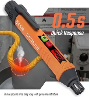 SHOP YOLO gasdetector gaslekdetector oranje inclusief 2 batterijen