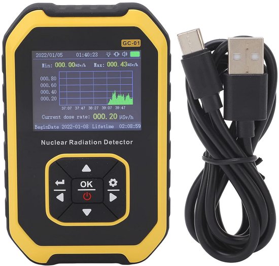 Stralingsdosismeter Real-Time Monitor voor Marmer en CT-scans