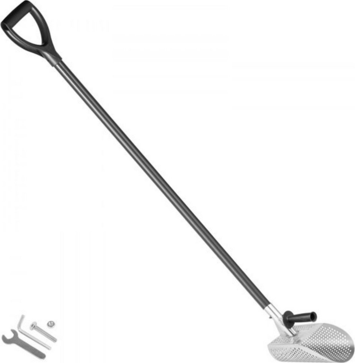 De Strandschep RVS met Koolstofvezel Handvat voor Metaaldetectoren in één oogopslag
