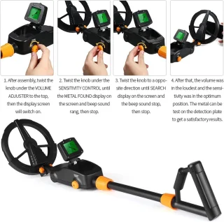 Tracker Schatzoeker Metaaldetector voor Kinderen - Zwart 70x17 cm
