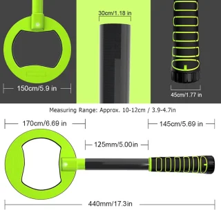 Underwater Metal Detector IP68 Waterproof Handheld ABS Housing for Diving