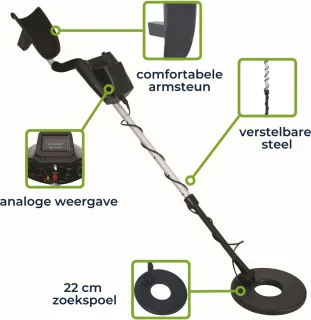 Velleman Metaaldetector Waterdicht 22 cm Zoekspoel Zilver