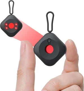 Verborgen cameradetector mini - 4,5 x 4,5 cm - Zwart