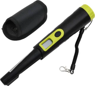 vidaXL Pinpointer Metaaldetector Zwart Geel