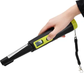 vidaXL Pinpointer Metaaldetector Zwart Geel