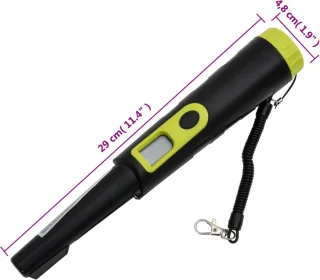 vidaXL Pinpointer Metaaldetector Zwart Geel