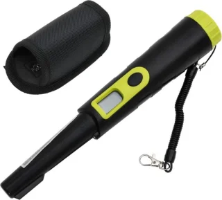 vidaXL Pinpointer Metaaldetector Zwart Geel