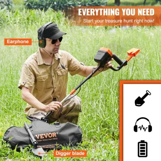Volwassen Metaaldetector Professioneel Set inclusief Koptelefoon, Schep en Draagtas