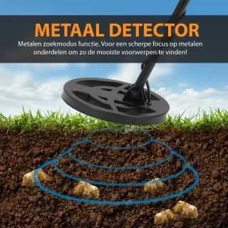 Vosoi Metaaldetector Set - Inclusief Koptelefoon, Schep en Opberghoes