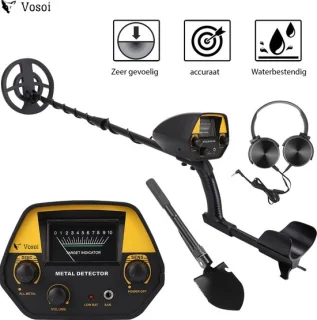 Vosoi Metaaldetector Set - Inclusief Koptelefoon, Schep en Opberghoes