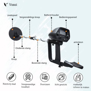 Vosoi Metaaldetector Waterdicht