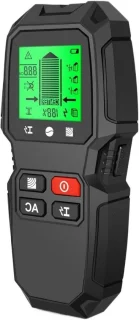 Wanddetector 5-in-1 studiemeter metaaldetector 19.5 cm zwart