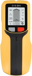 Wanddetector - Noppenzoeker metaaldetector - 3-in-1 - 80 mm diep - Geel