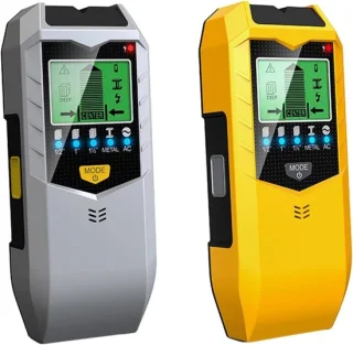 Wandscanner Muurzoeker 18 x 9 x 4 cm Geel/Zwart